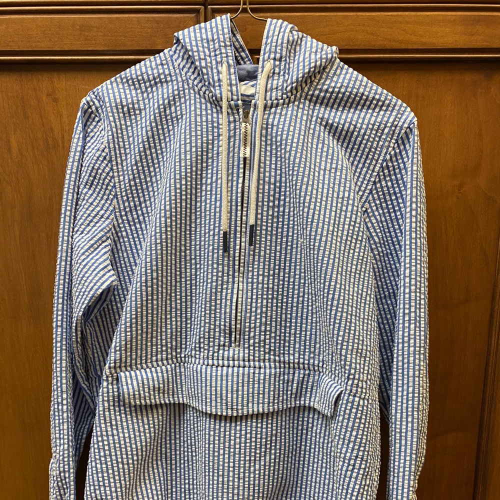 LL BEAN seersucker boating jacket